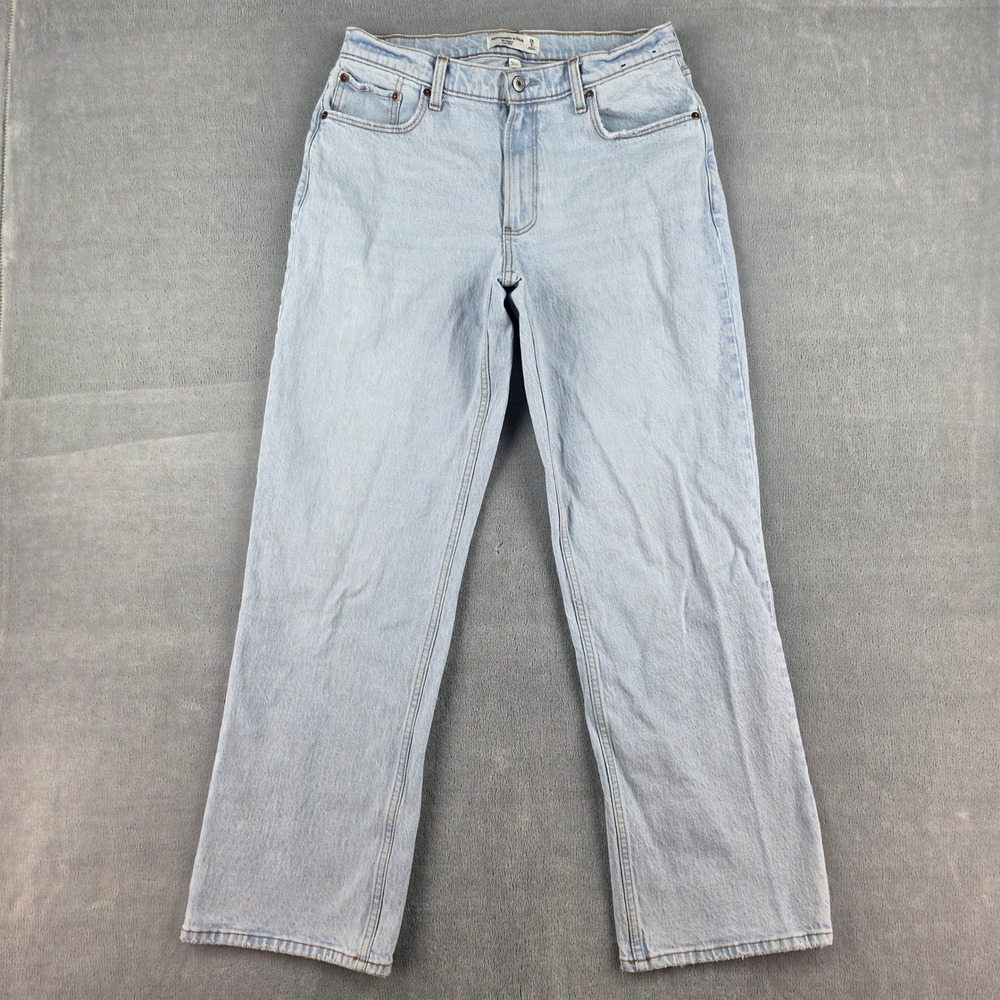 Abercrombie & Fitch Curve Love The Baggy Low Rise Jeans Light Wash 28/6R